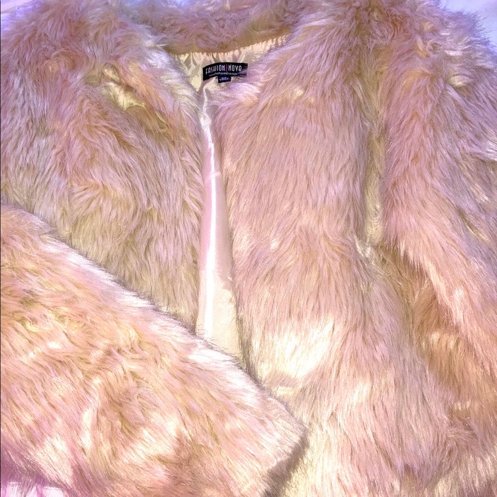 Faux fur mini coat